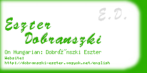 eszter dobranszki business card